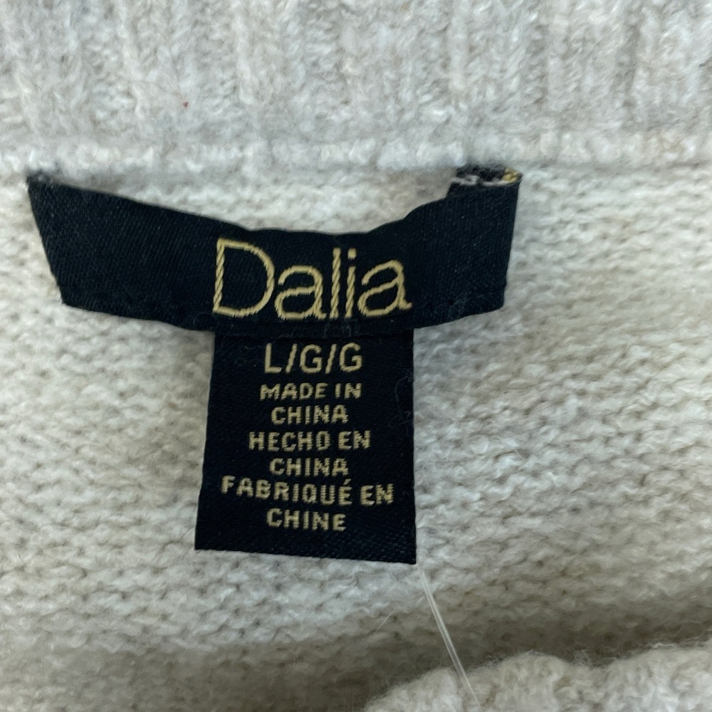Dalia Women's L Sweater Dress Beige Mix Wool H0302 - Picture 6 of 8